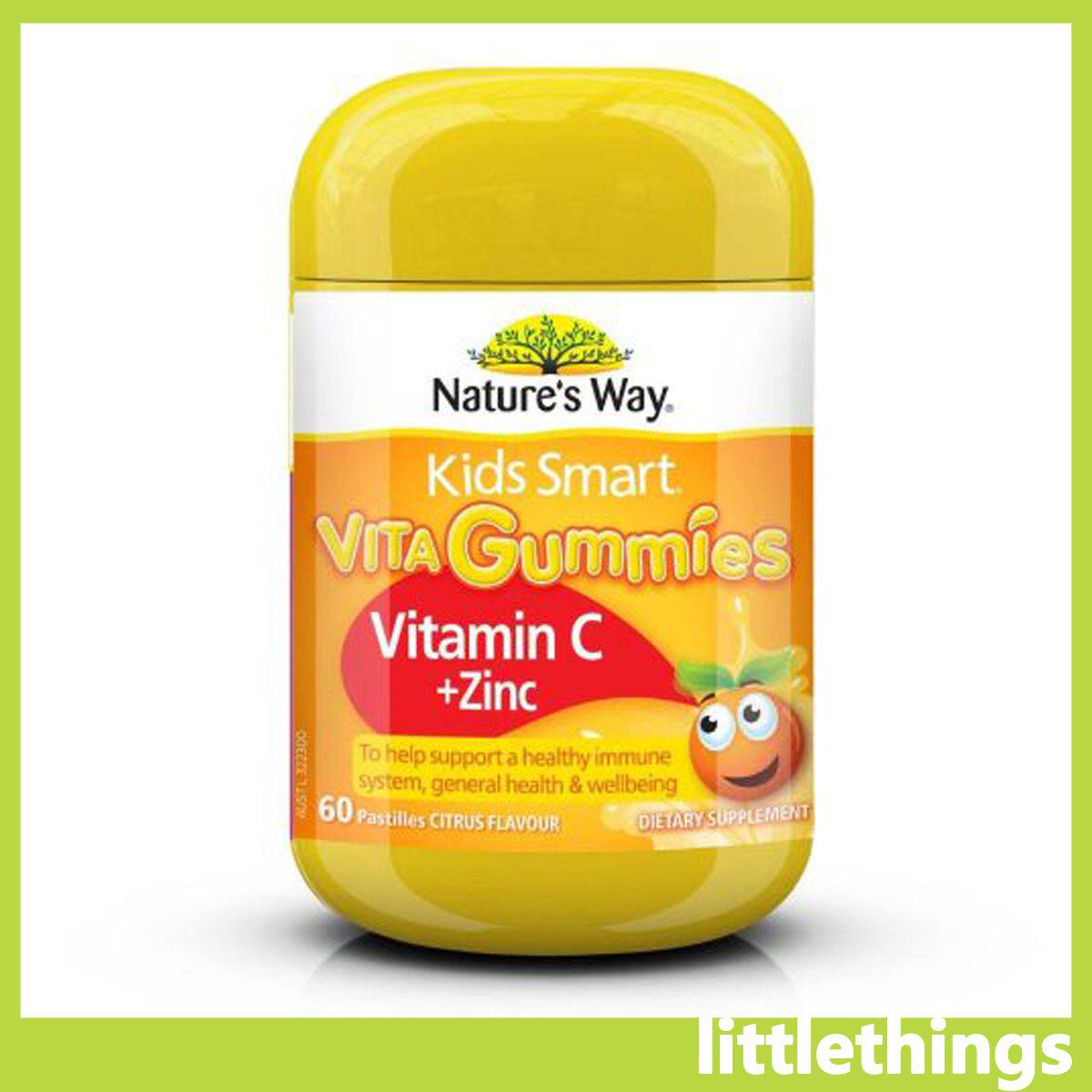香港原装进口Nature's Way儿童维生素C+锌软糖60粒维生素补充营养