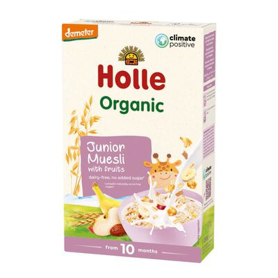 香港进口Holle有机水果什锦谷物250克早餐家庭食物适合10个月宝宝