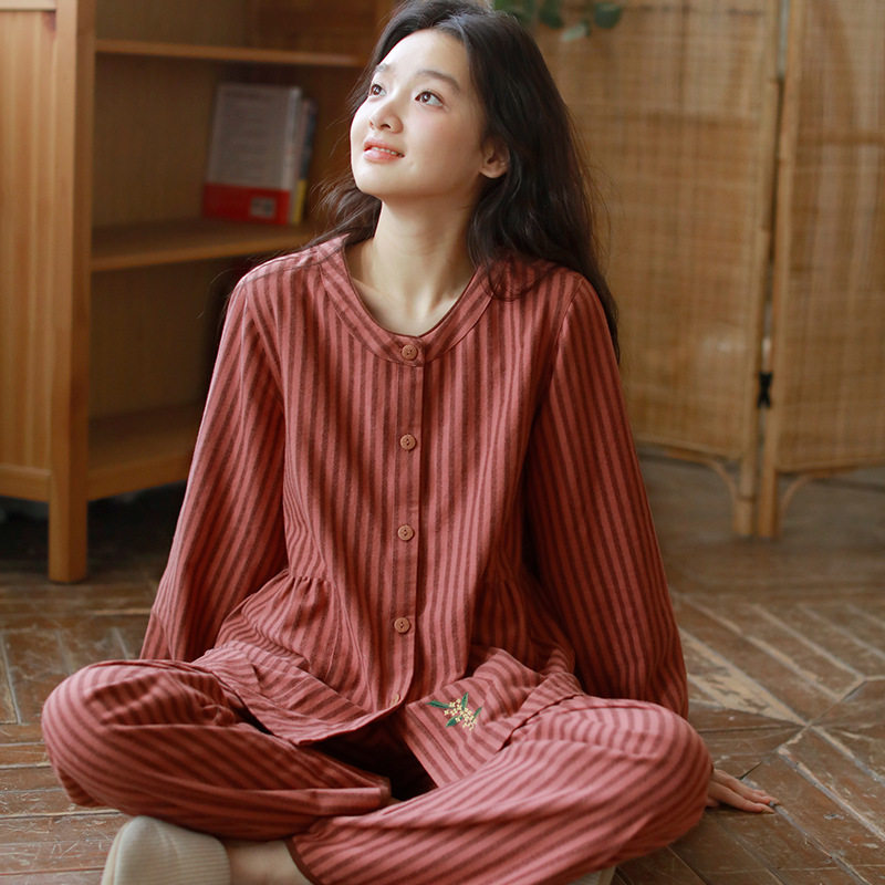 秋季新款女磨毛睡衣,舒适透气
