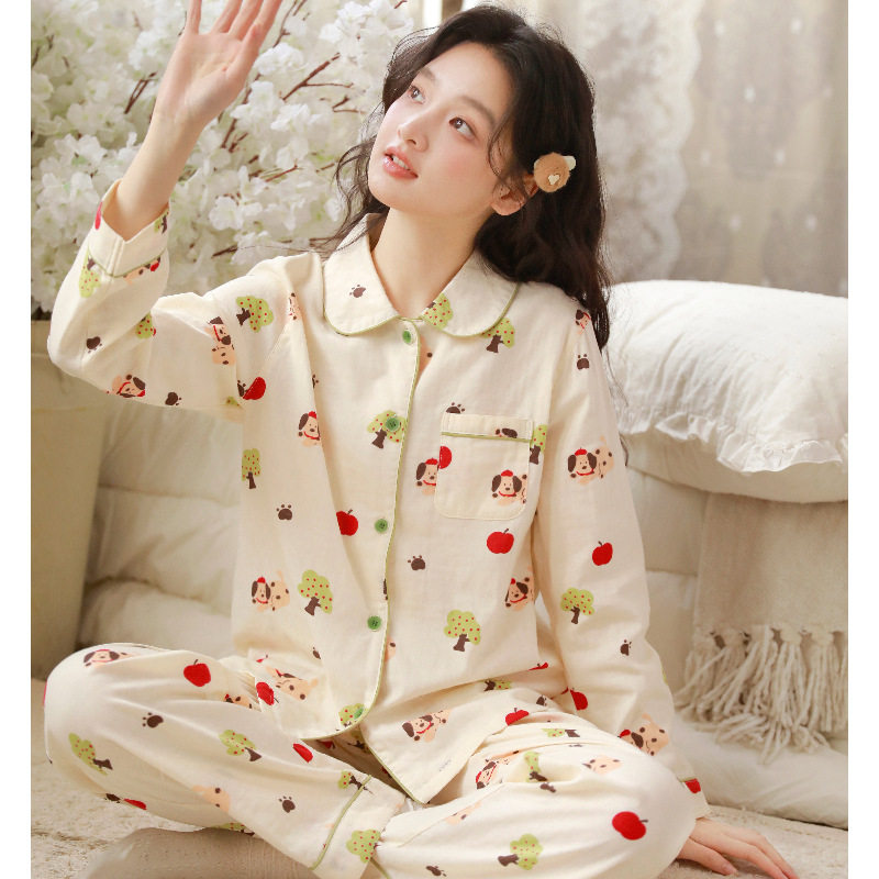 女款春季薄家居服套装,舒适透气