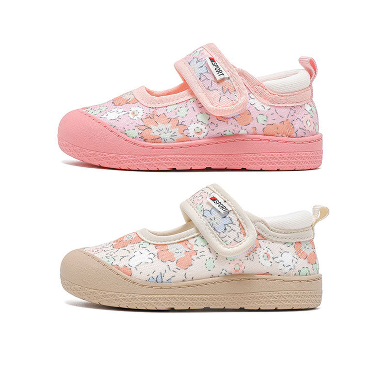 幼儿园推荐室内软底凉鞋女童夏季新款宝宝防滑小公主浅口帆布鞋子