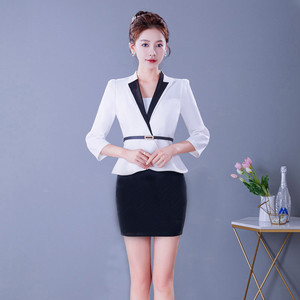 新款夜场dj公主服长款酒店酒吧迎宾服长裙ktv服务员工作服女秋冬