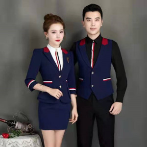 夜场dj公主服工装长袖酒店酒吧少爷服马甲ktv男服务员工作服秋冬