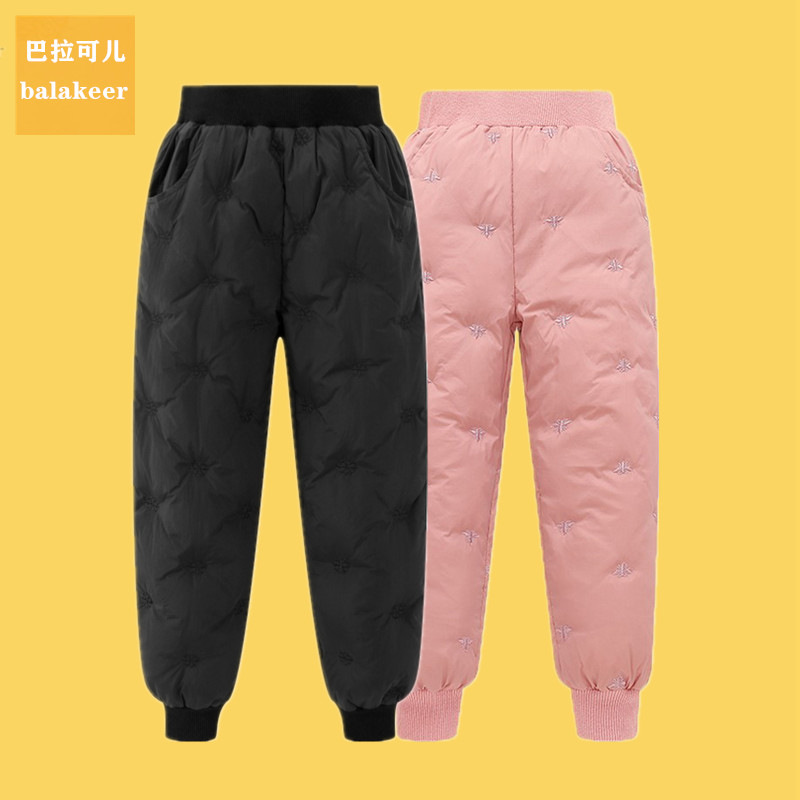 刺绣免洗羽绒裤加厚保暖校服神器