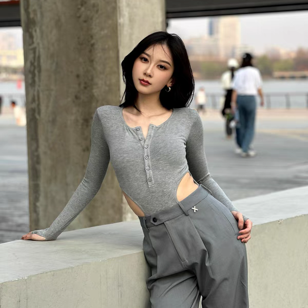 XIAOXIAO笑笑拉丁舞服25年新款练功服套装体服带胸垫X11性感高端