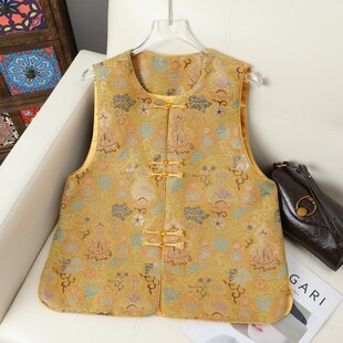 2026春秋外穿葫芦百搭背心马夹高级感年轻洋气新中式 轻奢马甲女