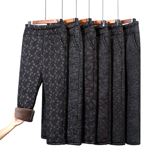 子外穿中老年人棉裤 宽松高腰老太太奶奶裤 加绒加厚保暖裤 妈妈冬装