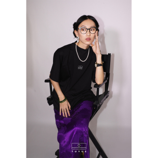 beauty」原创书法印花T恤「万物静」 over TUYUE涂月 「Brains