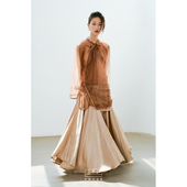 薄纱大袄新中式 周 晨袍三件套 上海时装 TUYUE涂月