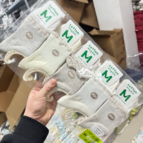 绵花王春夏款中腰中筒袜薄网眼