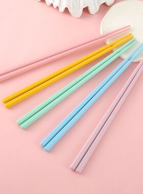 2元包邮筷子家用合金筷套装防滑防霉有效抑菌酒店可消毒筷子