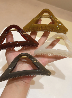 许你耀眼 赵露思同款三角形法式盘发韩系高级感轻奢大抓夹鲨鱼夹