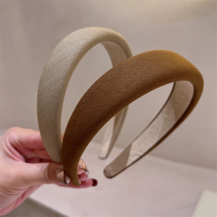 风网红头箍 高级感复古法式 百搭深燕麦色春夏新款 发箍纯色简约韩版