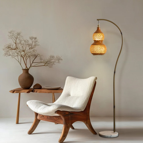 葫芦艺术落地灯中古茶室客厅立灯