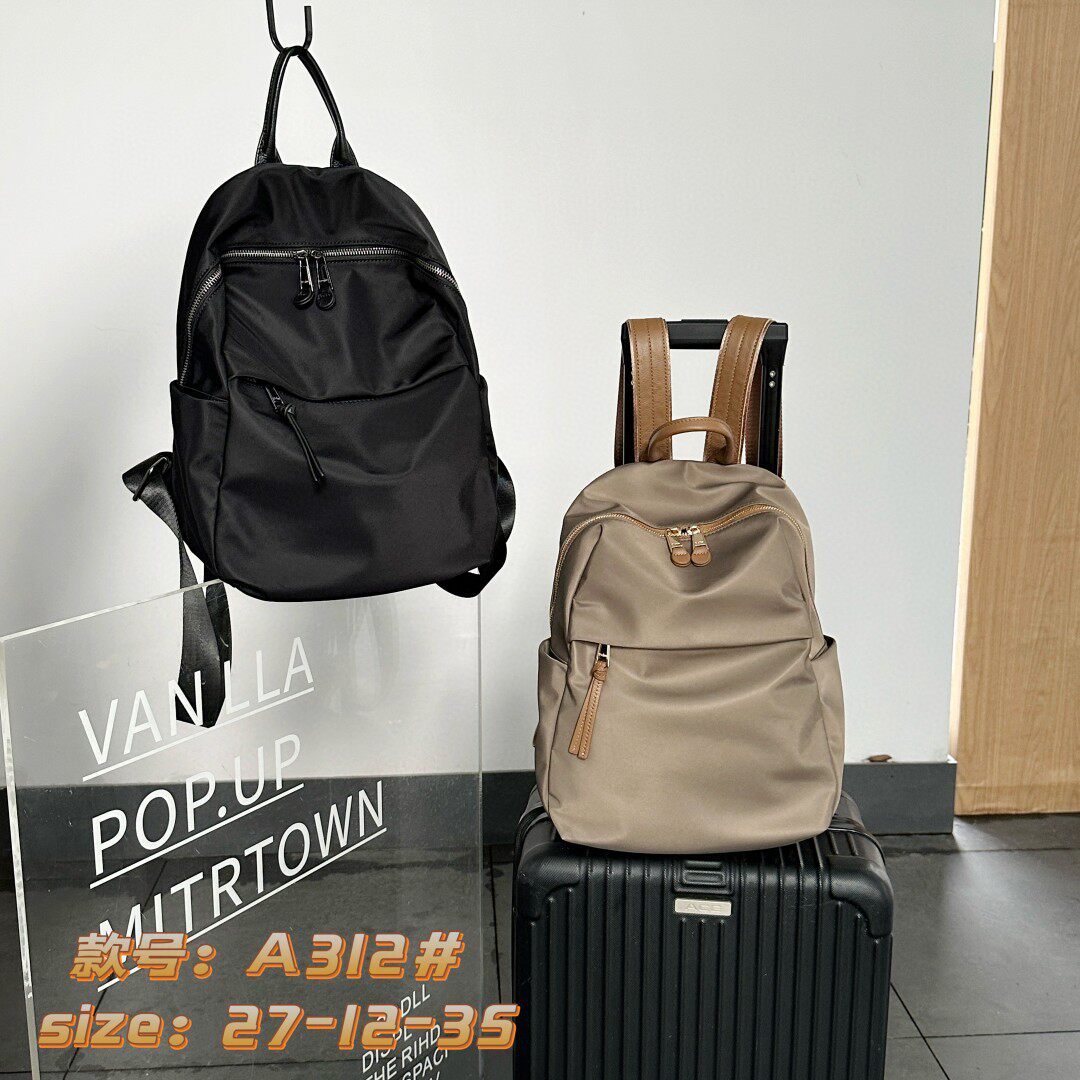 优草坊女包2026新款时尚百搭双肩包轻便真皮高级感小众旅行背包潮