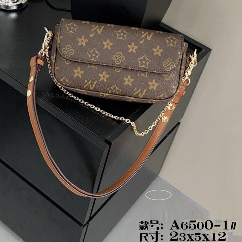 优草坊新款女包时尚中古老花麻将包法棍包高级感腋下包单肩斜跨包