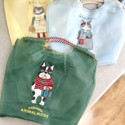 kusuguru购物袋刺绣日式女包实用