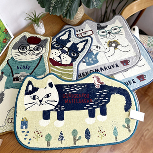 猫咪脚垫 出口日本正品入户地垫厚实吸水地垫毯 床边毯座椅垫防滑