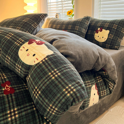 【A类母婴级】牛奶绒四件套