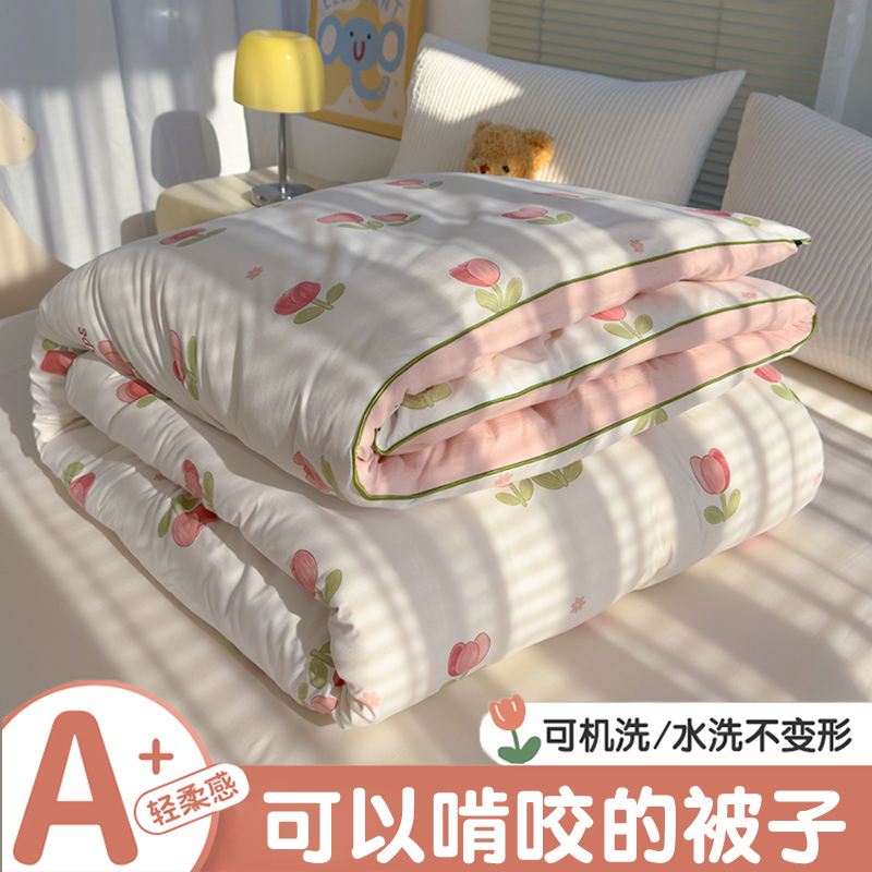 四季通用被子春秋被加厚冬被棉被儿童夏凉被学生宿舍薄被芯空调被