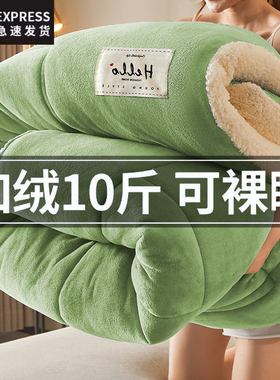 牛奶羊羔绒毛毯加厚冬季午睡沙发盖毯单人宿舍被子冬被春秋棉被芯