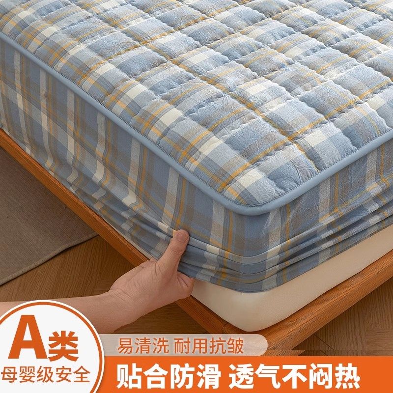2025新款a类夹棉床笠罩单件四季通用床垫保护罩加厚非纯棉床套冬