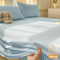 Double-layer gauze bed sheet, single piece, Class a, mother and baby grade, student dormitory, single non-all-cotton pure cotton quilt, single pillowcase, three-piece set thumbnail 4
