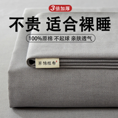 老粗布床单2025新款夏季亚麻棉麻宿舍单人加厚非全棉纯棉双人被单