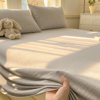 Double-layer gauze bed sheet, single piece, Class a, mother and baby grade, student dormitory, single non-all-cotton pure cotton quilt, single pillowcase, three-piece set thumbnail 5
