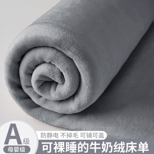 冬季 宿舍单双人法兰珊瑚绒被单毛绒毯 加厚牛奶绒床单单件2025新款