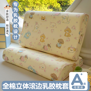 纯棉乳胶枕套一对装 40x60儿童枕头套单个30x50枕芯内胆套2025新款