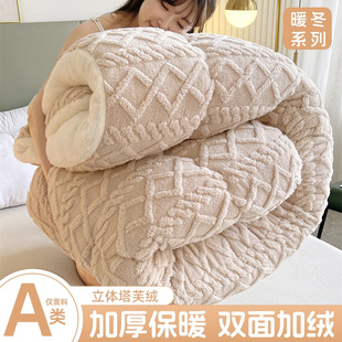 羊羔绒被子冬季 加厚保暖冬被被芯棉被宿舍单人被褥春秋被2025新款