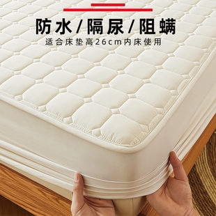 2025新款 防水隔尿床笠单件床罩加厚夹棉床垫套保护罩四季 通用夏季