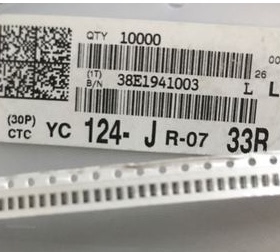 排阻 YC124-33RJ  排阻 0402*4 33R 一盘一万个 一盘70元