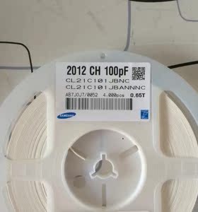 电容0805 100PF 5% 4000片/盘 1盘65元