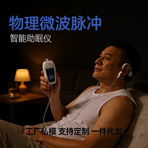 跨境脉冲按摩仪家用助眠仪非药物安眠按摩穴位物理缓解失眠睡眠仪