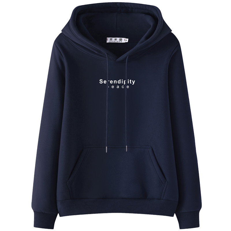 纯棉加绒卫衣女2026新款春秋连帽上衣韩版小个子宽松小众秋冬外套