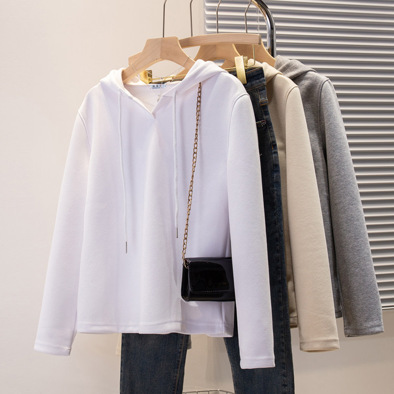 早春正肩连帽卫衣女士爆款2026新款秋季美式薄款大码开襟短款外套