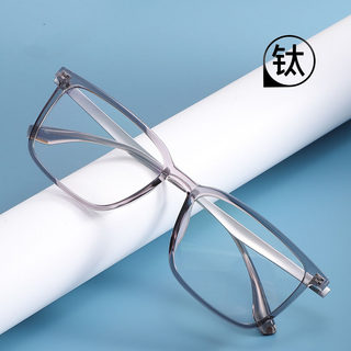 超轻纯钛TR90透明眼镜框架男士时尚简约商务镜架韩版