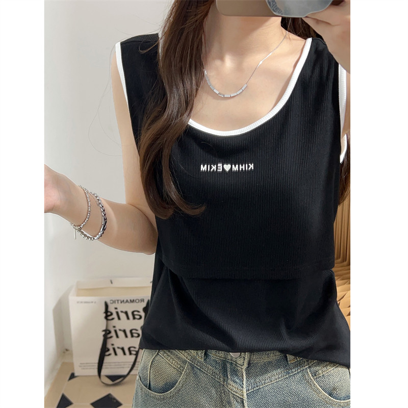 可外穿纯棉大码哺乳期吊带背心夏季薄款女装孕妇夏天大胸产妇产后