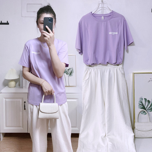 哺乳期高级感穿搭套装外出辣妈显瘦潮妈夏季产后上衣服微胖侧拉链