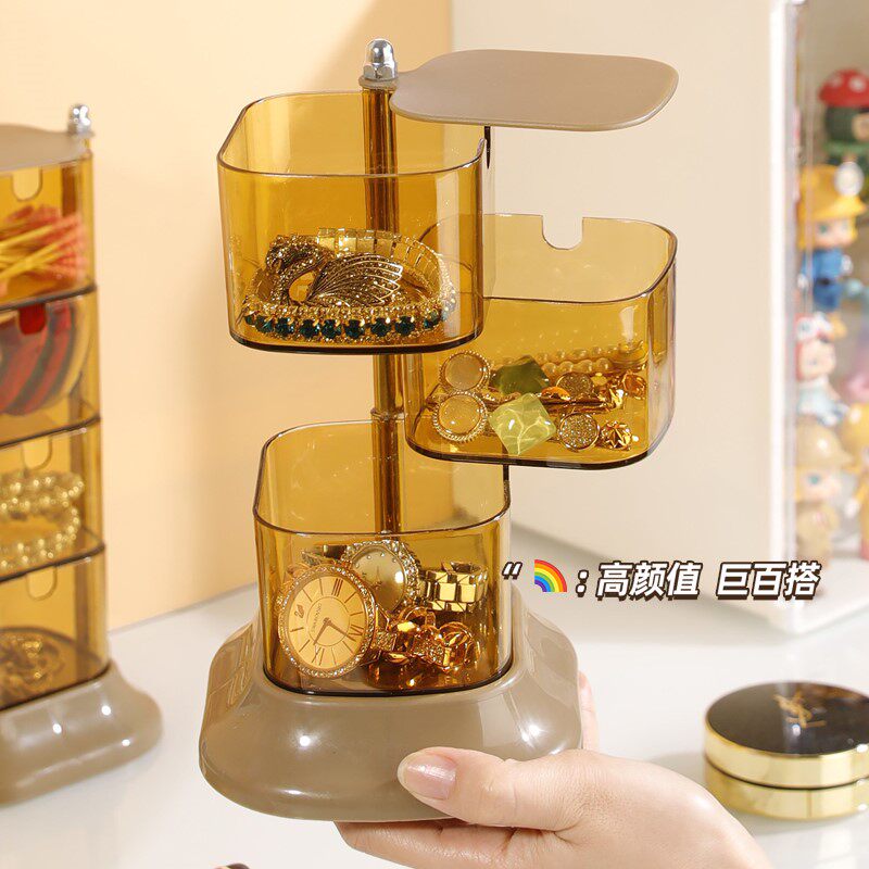 ins web celebrity rotating jewelry boxes ring necklace