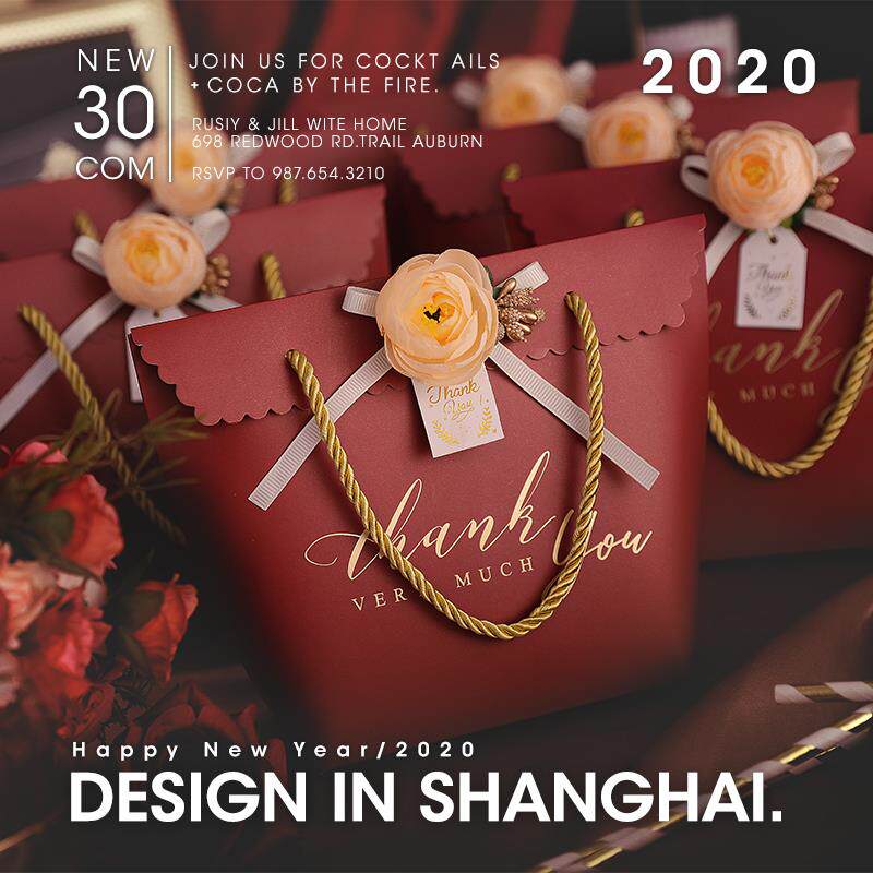 wedding candy box wedding gift bag portable paper bag 手提袋