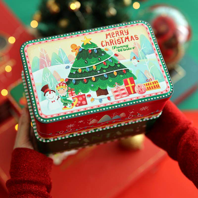 christmas candy box baking wrap tin christmas gift box圣诞盒