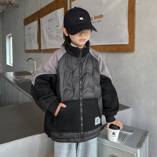 男童羽绒服轻薄款2025新款大童冬季保暖校服神器儿童装冬装外套潮