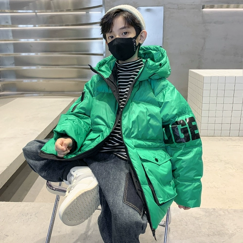 Пуховик для мальчиков, утепленная детская куртка, коллекция 2023, в западном стиле, подходит для подростков