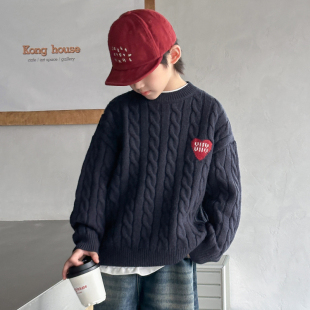 男童毛衣秋冬款2025新款儿童装冬季大童打底针织衫潮男孩冬装内搭