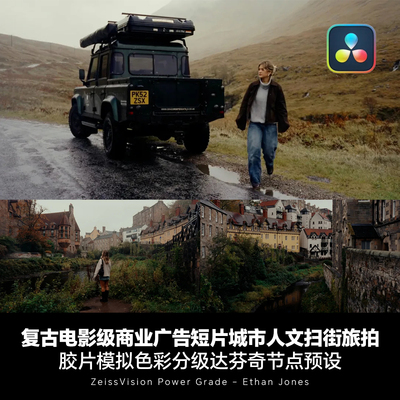 复古电影广告胶片模拟色分级预设