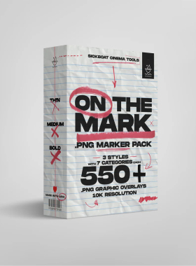 马克笔涂鸦艺术视频箭头线条字母数字符号标记PNG+MOV动画纹理包