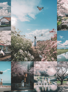 旅行自然胶片色调手机Lightroom预设PS滤镜PR动漫风格FCPX剪映LUT